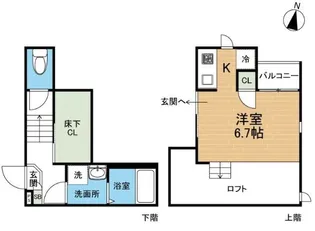 CB琴平ソレイユ【2階】の間取り