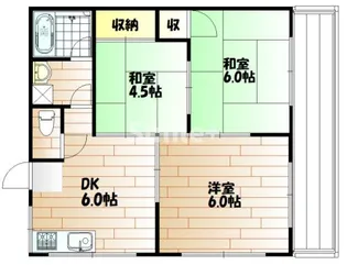 中村マンションC棟【2階】の間取り