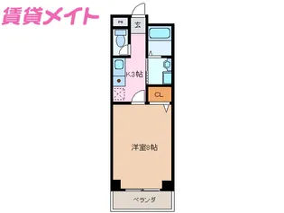 あかつき苑ハイツI【1階】の間取り