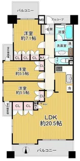 ルミナス立川プライムタワー【5階】の間取り