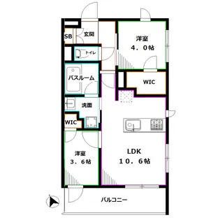 デュオステージ西荻窪II【2階】の間取り