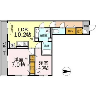 ラリュール小茂根【2階】の間取り