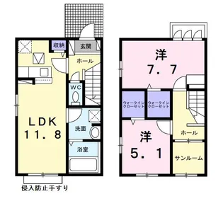 セレサ舞子【1階】の間取り
