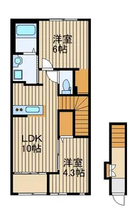 カーサコモダ【2階】の間取り