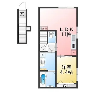 グランビルド江木【2階】の間取り