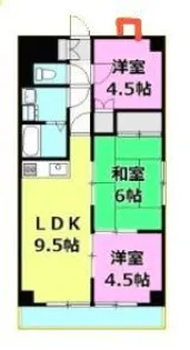 リベルコート【3階】の間取り