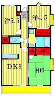 プラザ天王台【2階】の間取り