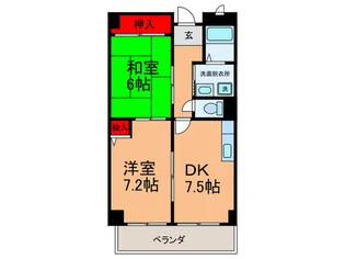グレ-ス長居公園【4階】の間取り