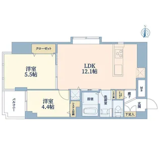 ポセイドンテラス【4階】の間取り