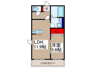 La Libellule二本榎【1階】の間取り