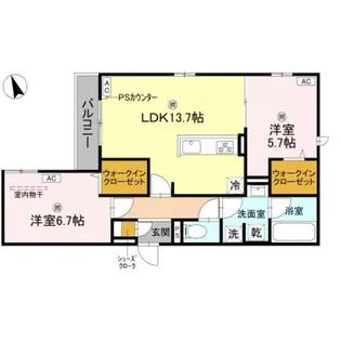 クラシスト東粉浜EAST【3階】の間取り