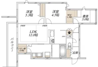 ウエスト・ノワール【3階】の間取り