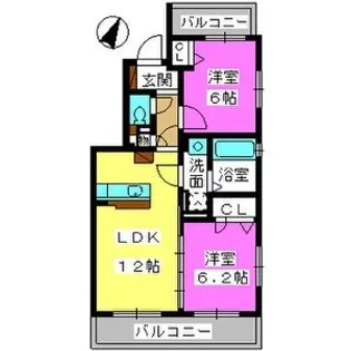 Lynx Ohashi【2階】の間取り