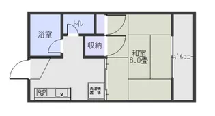 ツインフラットA棟【1階】の間取り