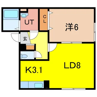 ユーコート【1階】の間取り
