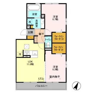 アピチェ【2階】の間取り