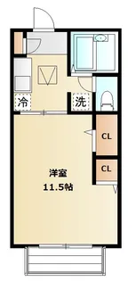 エルミタージュA【1階】の間取り