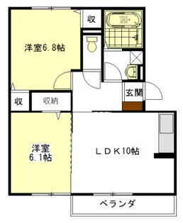 グリュックIII【2階】の間取り