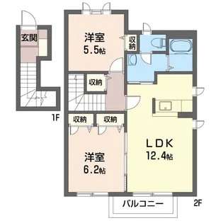 サザンクロス伍番館【2階】の間取り