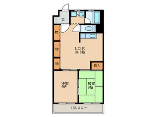 宝大幸ハイツ【2階】の間取り