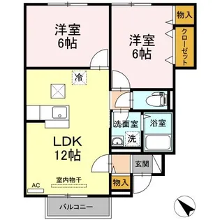 レジデンス城東【1階】の間取り