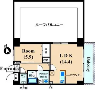 ライズコート【4階】の間取り