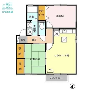 グリーンヒル久原【1階】の間取り