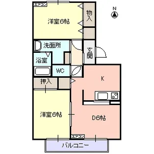 フローラルヒルズ ティアラ【1階】の間取り