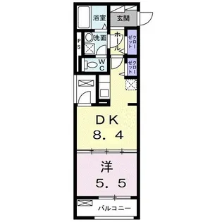 ルミエール【1階】の間取り