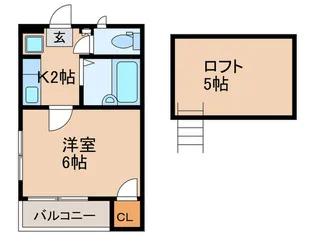 リリーム高宮【2階】の間取り