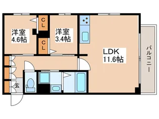 GranDuo Nishiogikubo2【2階】の間取り