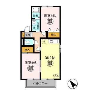 マミ・セントラルハイツA【1階】の間取り