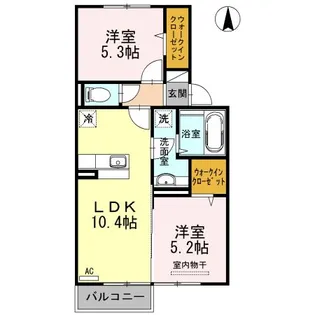イオス B棟【2階】の間取り