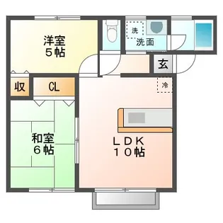 シティパレス21 II【1階】の間取り