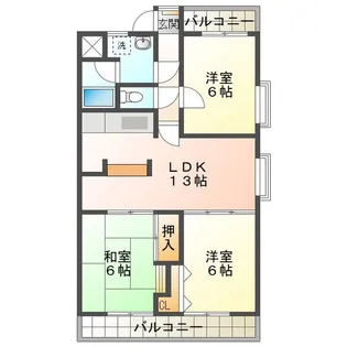 コンフォ・トゥール II【2階】の間取り