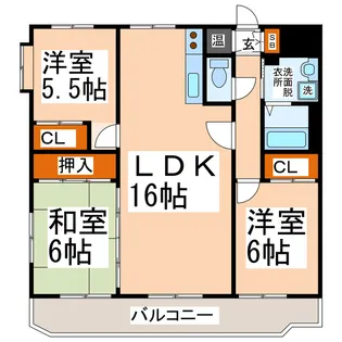 クレンリィカピス【3階】の間取り