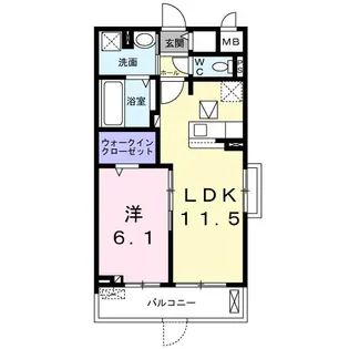 ヴェーネレア【1階】の間取り