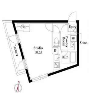 アバンティア中野新橋【1階】の間取り