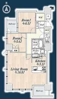 シティタワー天王寺真田山【31階】の間取り