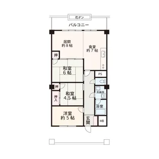 ライオンズマンション国際【3階】の間取り