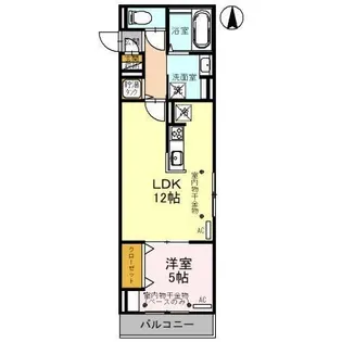 ラフィネ諸江【3階】の間取り