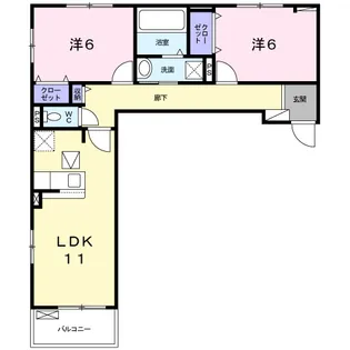 ヴィレッジ栗橋【1階】の間取り