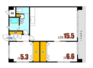ブルックランズMビル【4階】の間取り