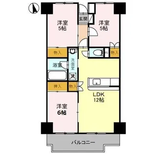 スカイシティー神山【5階】の間取り