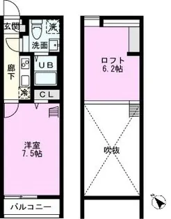 レスポワール北柏【1階】の間取り