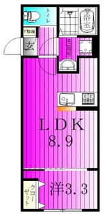 KLEIS六実【3階】の間取り