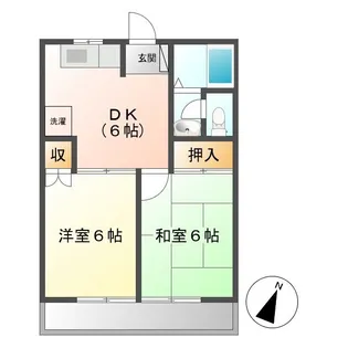 サンハイツ【1階】の間取り