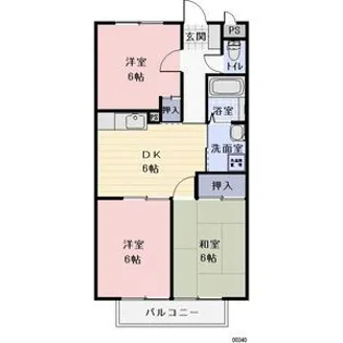 リバーサイドハイツ【2階】の間取り