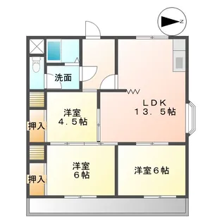 ガーデンヒルズ1号館【2階】の間取り