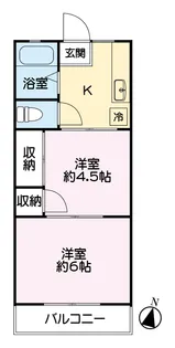 YKフラット【2階】の間取り